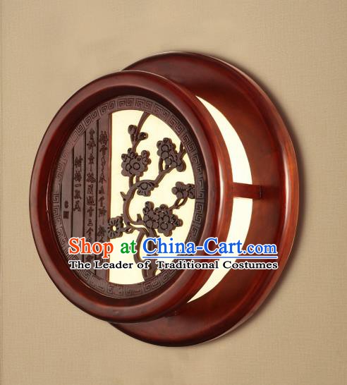 China Handmade Palace Lanterns Plum Blossom Wall Lantern Ancient Wood Lanterns Traditional Lamp