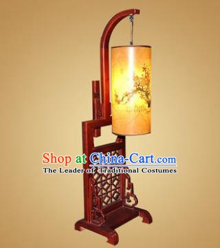 China Handmade Wood Lanterns Painting Plum Blossom Palace Desk Lantern Ancient Lanterns Traditional Lamp