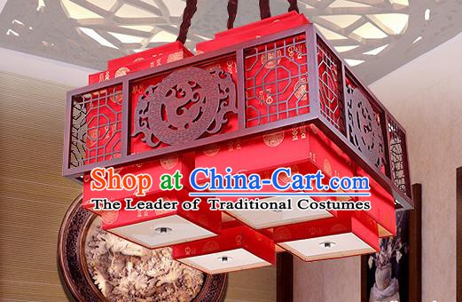 Traditional Chinese Palace Lantern Handmade Red Hanging Lanterns Ancient Lamp