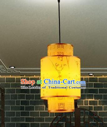 Traditional Chinese New Year Palace Lantern Handmade Painting Bamboo Hanging Lanterns Ancient Lamp