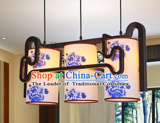 Top Grade Handmade Painting Peony Palace Lanterns Traditional Chinese Lantern Ancient Ceiling Lanterns