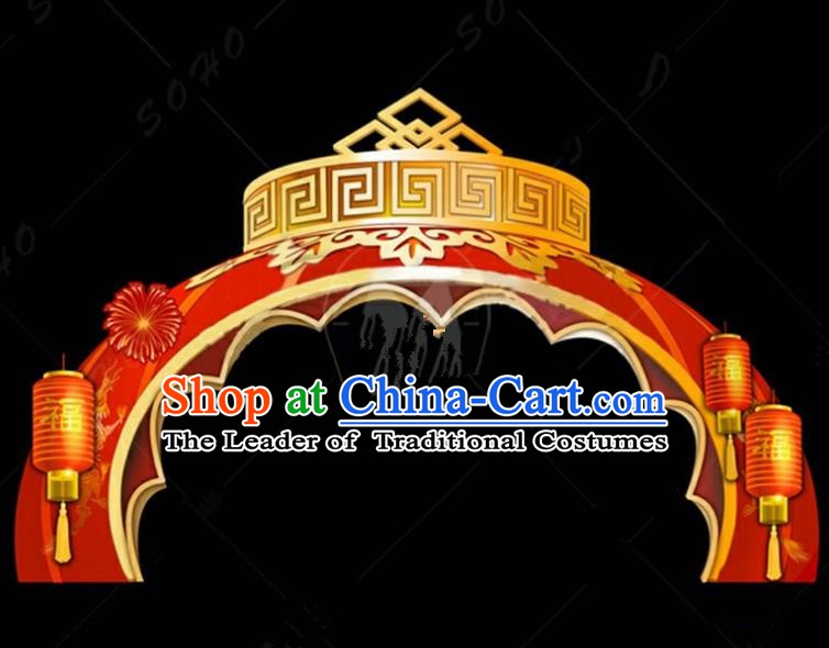 Handmade China Spring Festival Lights Archway Arrangement Lamplight Decorations Stage Display Lanterns