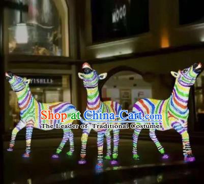 Traditional Christmas Decorations Lights Lamps Stage Display Zebra Lamplight LED Lanterns