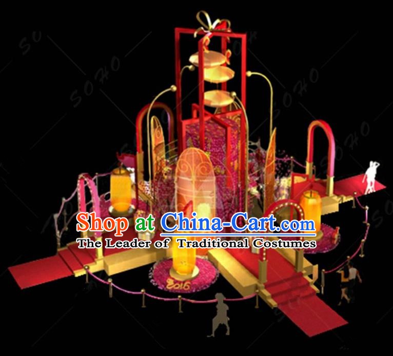 China Traditional New Year Lamp Decorations Lamplight Stage Display Lanterns