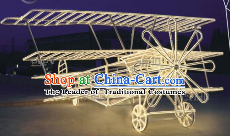 Traditional Christmas Airplane LED Lights Show Lamps Decorations Stage Lamplight Display Lanterns