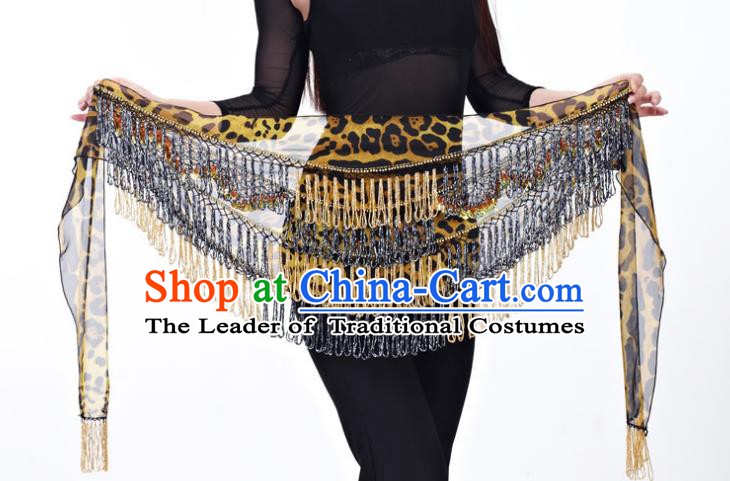 Indian Belly Dance Leopard Waist Scarf Belts India Raks Sharki Waistband for Women