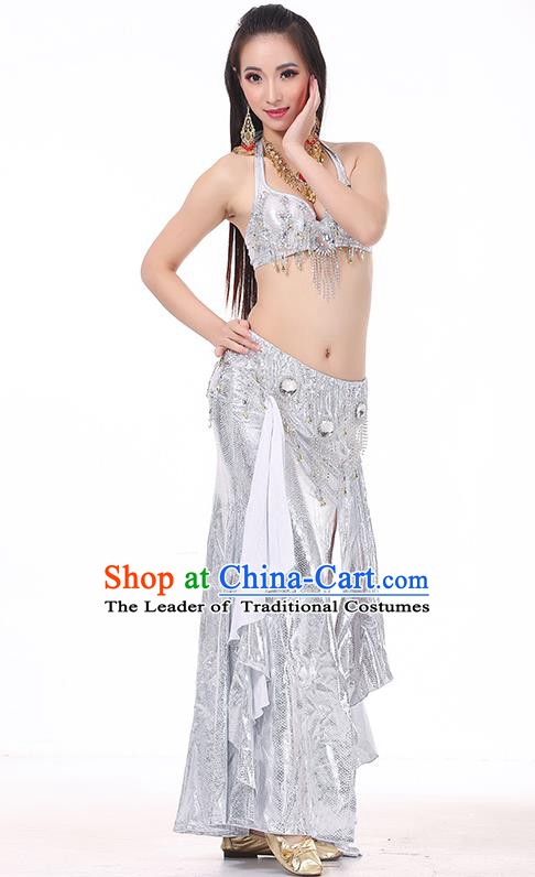 Top Indian Belly Dance White Dress India Traditional Raks Sharki Oriental Dance Performance Costume for Women