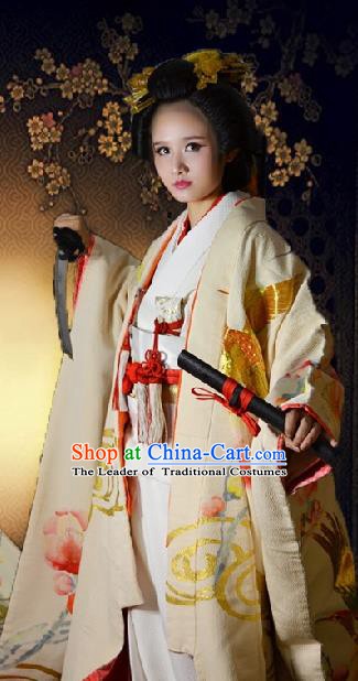 Japan Traditional Princess Costume White Yukata Dress Japanese Wedding Furisode Kimono for Women