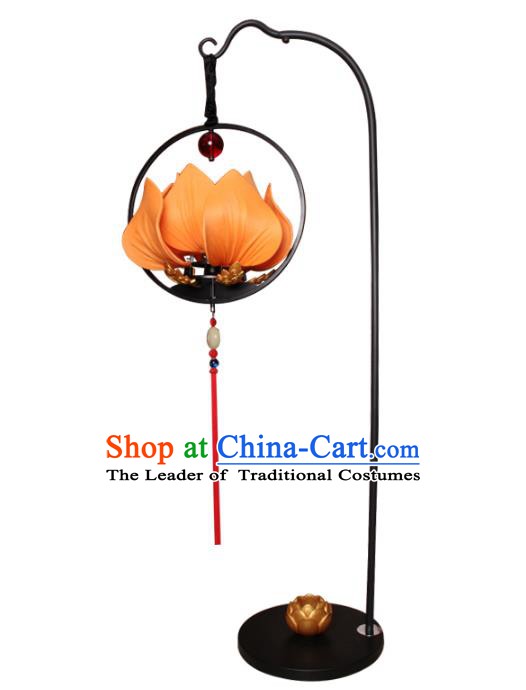 Handmade Traditional Chinese Lantern Floor Lamp Lotus Lanern New Year Lantern