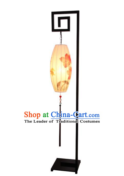 Handmade Traditional Chinese Lantern Floor Lamp Hand Painting Lantern