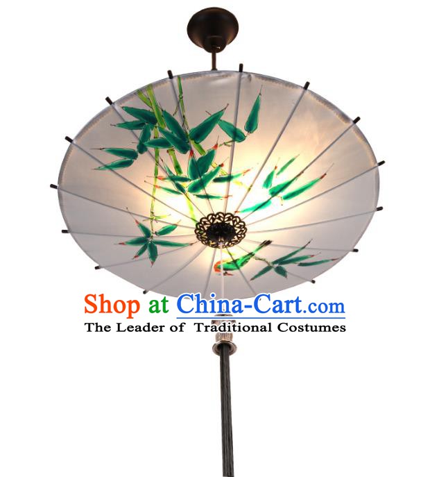 Traditional Chinese Ancient Palace Printing Bamboo Lantern Ceiling Lanterns Hanging Lanern