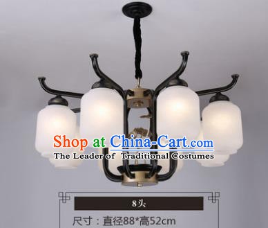 Asian China Traditional Handmade Lantern Eight-Pieces Ceiling Lamp Ancient Palace Lanern