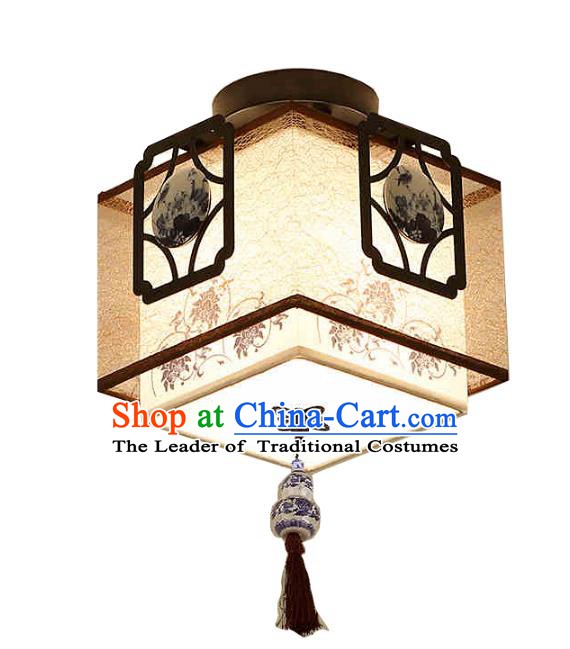 Traditional China Handmade Printing Lantern Ancient Lanterns Palace Ceiling Lamp