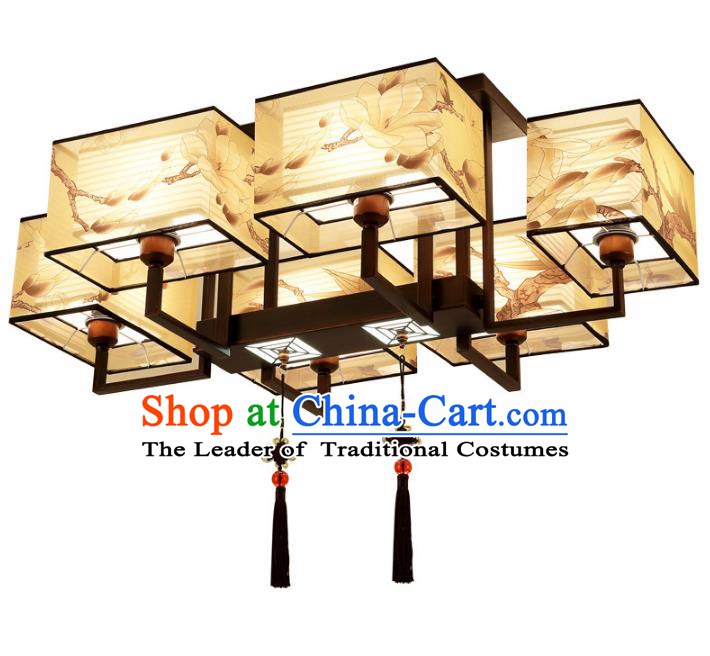 Traditional China Handmade Magnolia Lantern Ancient Lanterns Palace Ceiling Lamp