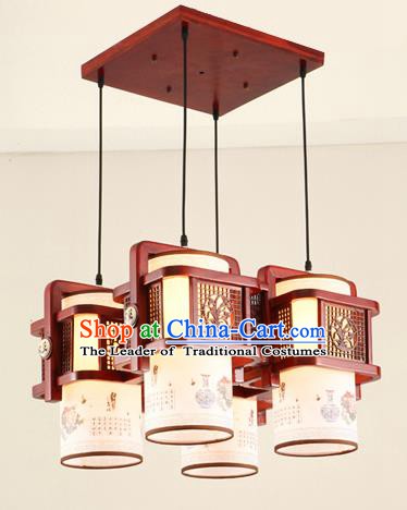 China Traditional Handmade Ancient Orchid Hanging Lantern Palace Lanterns Ceiling Lamp