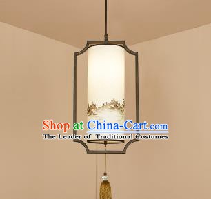 Traditional China Handmade Lantern Ancient Landscape Hanging Lanterns Palace Ceiling Lamp