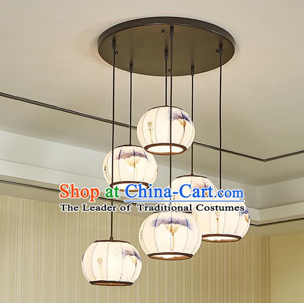 Traditional China Handmade Lantern Ancient Hanging Lanterns Palace Ceiling Lamp