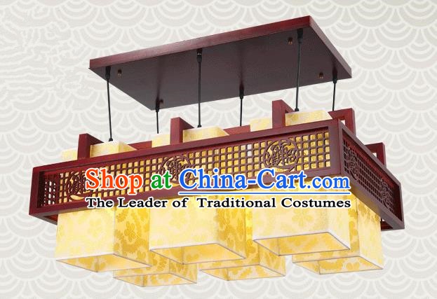 China Traditional Handmade Lantern Ancient Lanterns Palace Six-pieces Ceiling Lamp