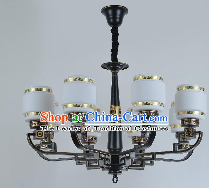 Traditional China Handmade Lantern Ancient Hanging Lanterns Palace Golden Ceiling Lamp