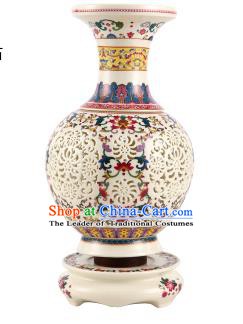 Asian China Desk Lanterns Traditional Chinese Ancient Colorful Porcelain Bottle Lamp Palace Lantern