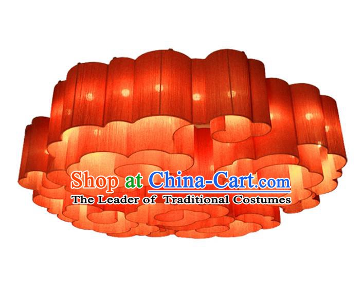 China Handmade Lantern Traditional Lanterns Red Cloud Palace Ceiling Lamp