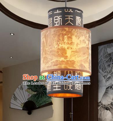 China Ancient Handmade Parchment Hanging Lantern Traditional Ceiling Lamp Palace Lanterns