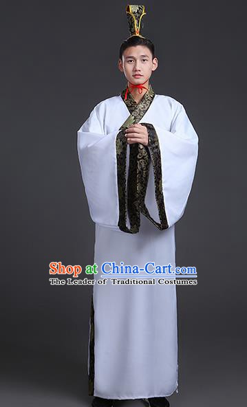 China Ancient Han Dynasty Scholar Hanfu Clothing for Men