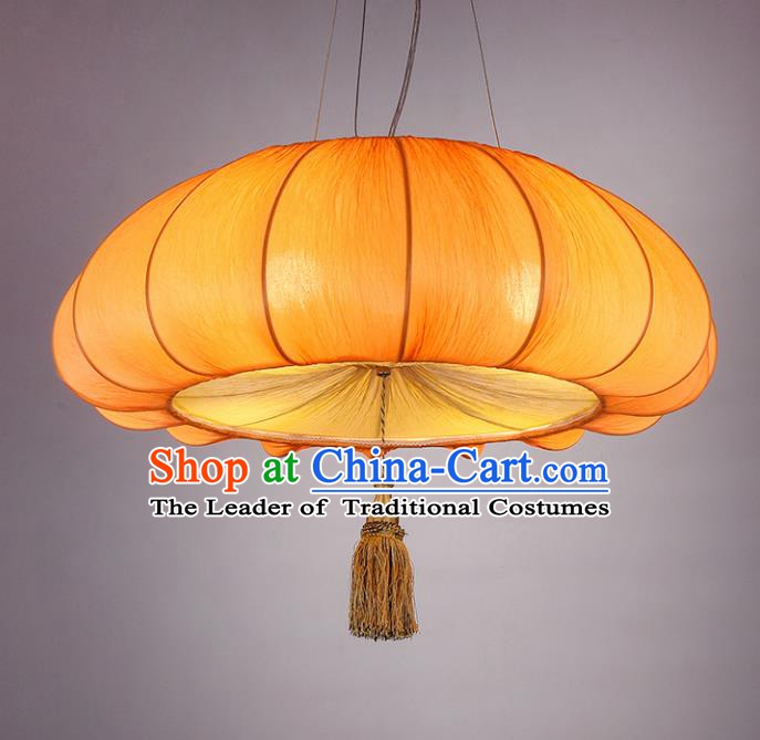 Chinese Classical Handmade Pumpkin Palace Lanterns Traditional Hanging Lantern Ancient Ceiling Lamp