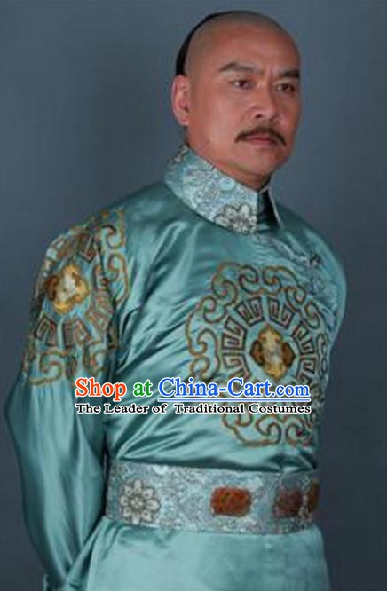 Chinese Qing Dynasty Manchu Prince Regent Chun Zhaifeng Replica Costumes for Men