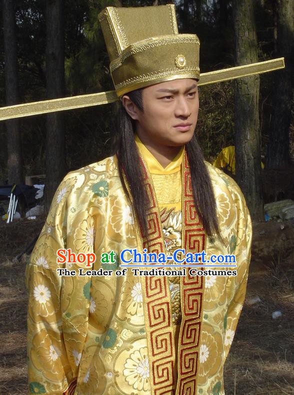 Chinese Ancient Song Dynasty Emperor Taizong Zhao Guangyi Replica Costume for Men