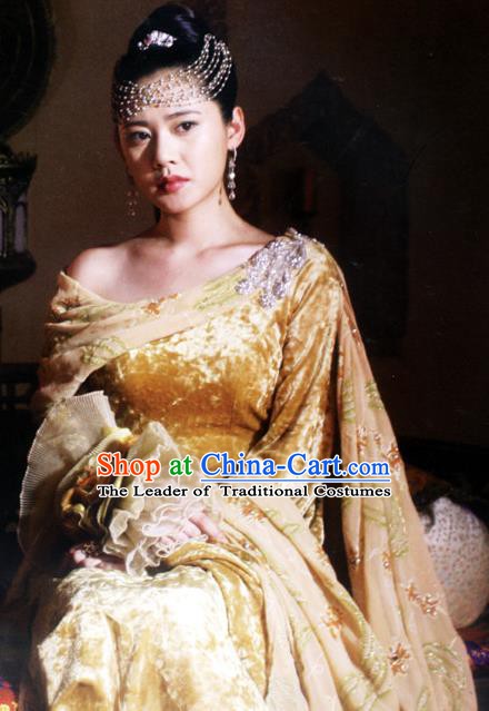 Ancient Chinese Ming Dynasty Palace Princess Replica Costume and Headpiece Complete Set for Women