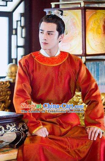 Chinese Song Dynasty Emperor Renzong Zhao Zhen Clothing for Men