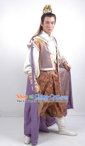 Chinese Traditional Tang Dynasty Swordsman Hanfu Knight Replica Costume for Men