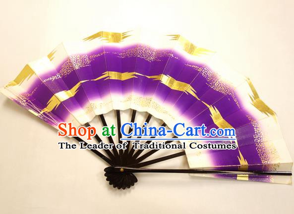 Asian Japanese Dance Purple Fans Folding Fan Traditional Fans for Women