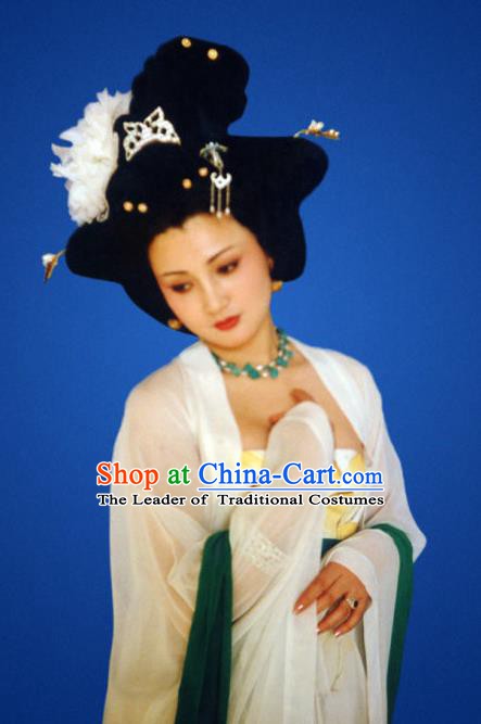 Chinese Ancient Tang Dynasty Imperial Consort Yang Replica Costume for Women