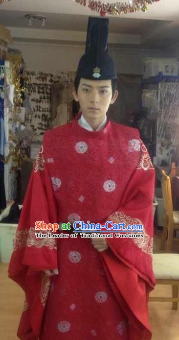 Traditional Chinese Ancient Tang Dynasty Nobility Childe Helan Minzhi Replica Costume for Men