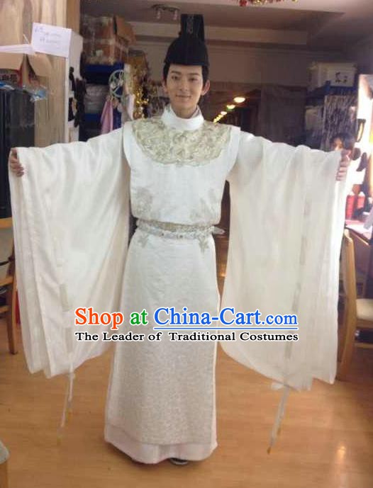 Chinese Ancient Tang Dynasty Nobility Childe Helan Minzhi Replica Costume for Men