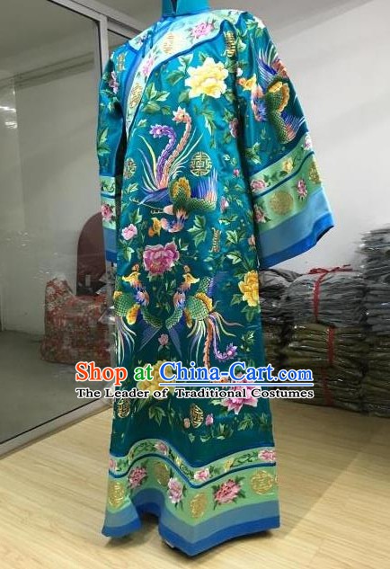 China Traditional Qing Dynasty Palace Lady Manchu Imperial Concubine Embroidered Dress Costume for Women