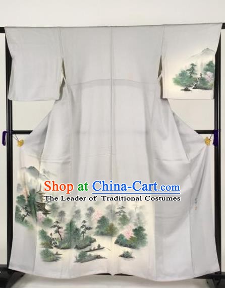 Japanese Samurai Palace Kimonos Traditional Wafuku Hakama Yukata Robe Costume for Men