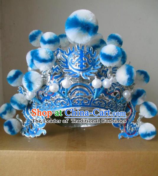 Traditional Chinese Beijing Opera Helmet Hair Accessories Peking Opera General Hats Headwear