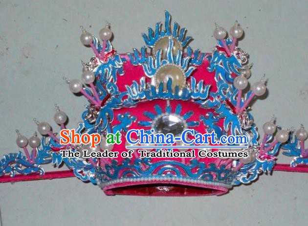 Traditional Chinese Beijing Opera Prime Minister Hair Accessories Peking Opera Chancellor Pink Hats Headwear