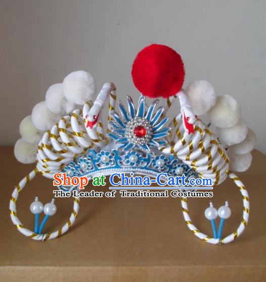 Traditional Chinese Beijing Opera Hair Accessories Swordswoman Phoenix Coronet Peking Opera Actress Headwear