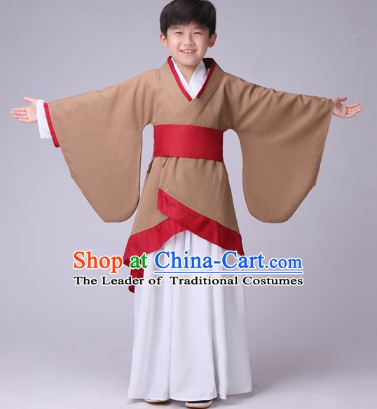 Traditional Chinese Ancient Costume Folk Dance Hanfu Clothing for Kids