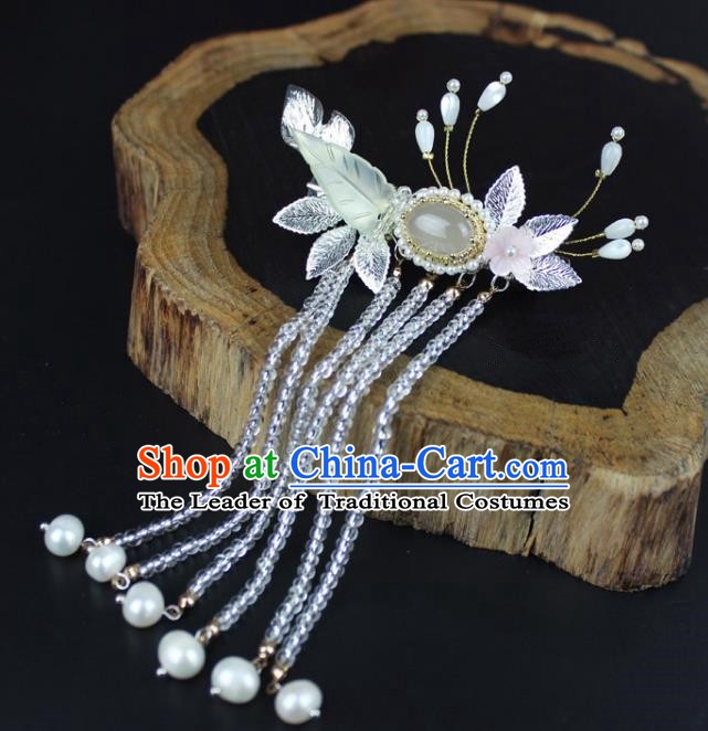 Chinese Ancient Handmade Hair Accessories Classical Hairpins Beads Tassel Hair Clip for Women