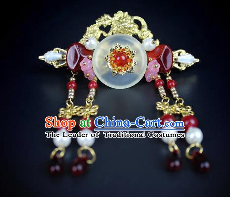 Chinese Ancient Handmade Hair Accessories Classical Hairpins Tassel Hair Claw for Women