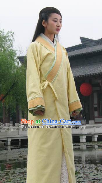 Ancient Traditional Chinese Han Dynasty Palace Lady Zhao Hede Hanfu Replica Costume for Women