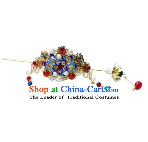 Chinese Ancient Handmade Hanfu Hairdo Crown Hairpins Hair Accessories for Women