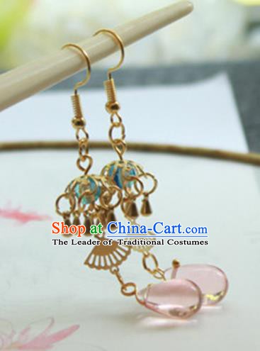 Chinese Handmade Ancient Jewelry Accessories Eardrop Hanfu Earrings for Women