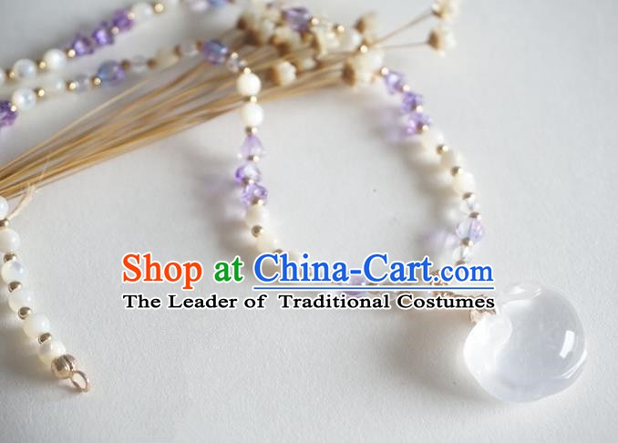 Chinese Handmade Ancient Jewelry Accessories Necklace Hanfu Jade Necklet for Women