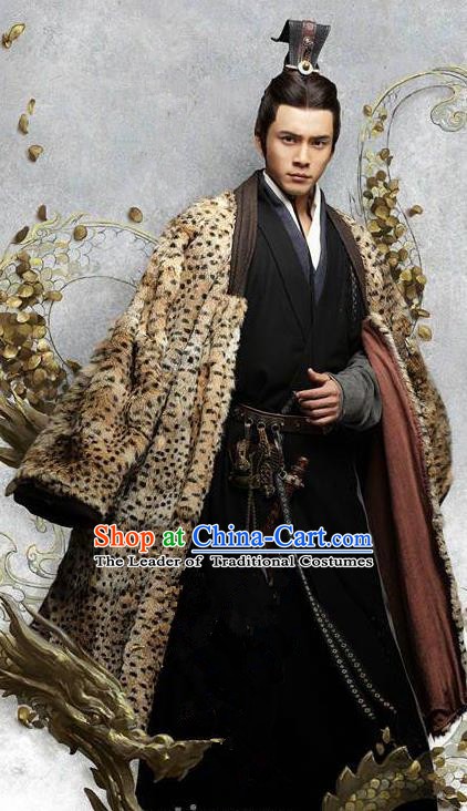 Chinese Ancient Eastern Han Dynasty Politician Military Counsellor Sima Yi Historical Costume for Men